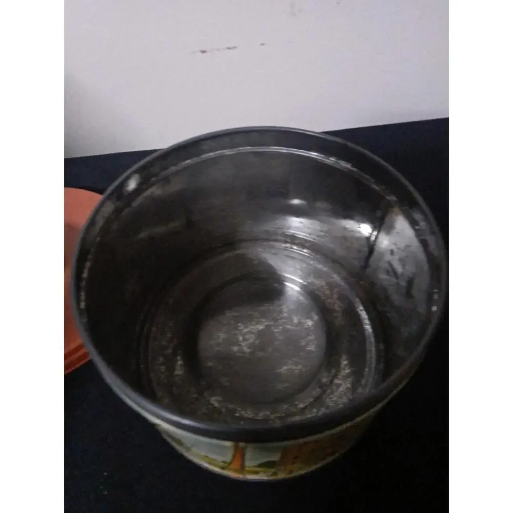 Vintage Mrs Leland's Old Fashioned Candies Tin w/ OrangLid ~ Scenes Venice Italy - Picture 3 of 9